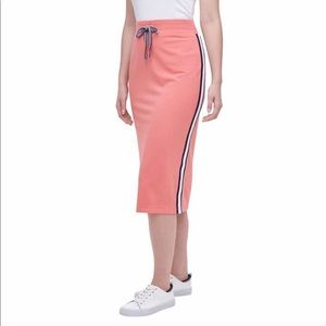 Tommy Hilfiger Women’s Knit Midi Skirt side stripe